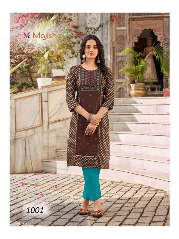 Majisha Destiny 1 Designing Rayon Kurtis Collection